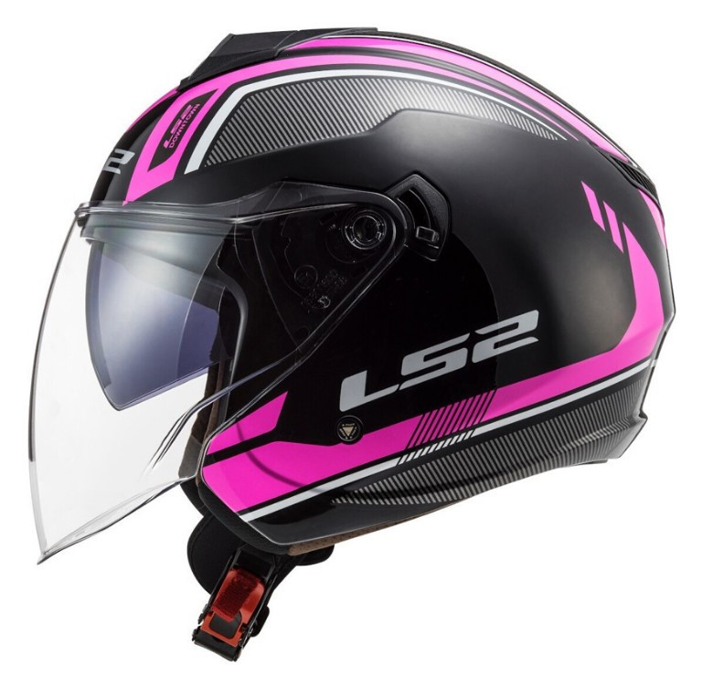 Мотошлем LS2 OF573 Twister II Flix Black Violet