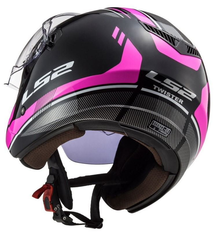 Мотошлем LS2 OF573 Twister II Flix Black Violet