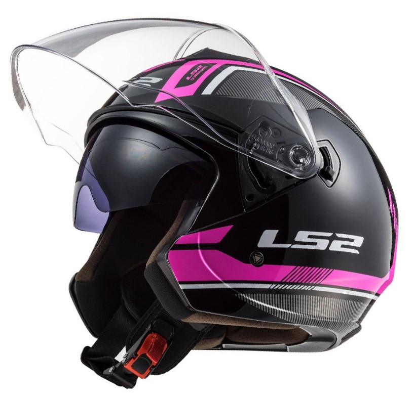 Мотошлем LS2 OF573 Twister II Flix Black Violet