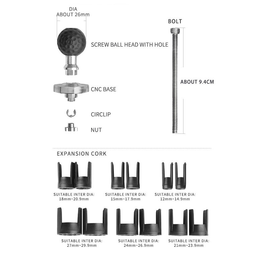 Крепление в траверсу с шаром OsoPro Mounts (RAM совместимо) (AE006)