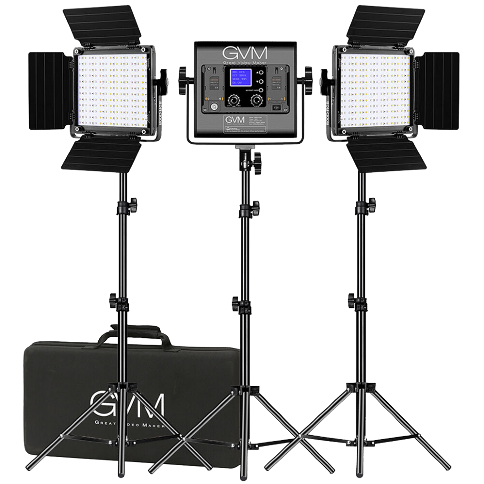 Набір постійного LED відеосвітла GVM 800D-RGB (800D-RGB-3L)