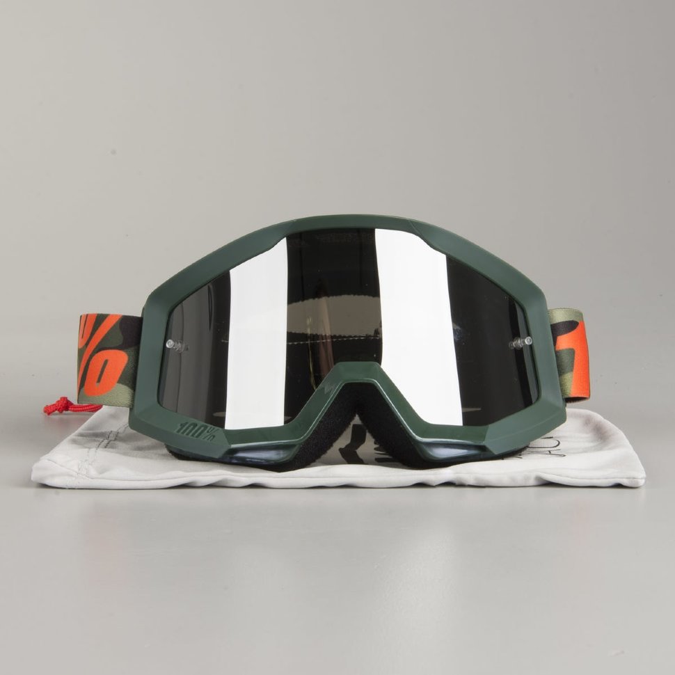 Мото очки 100% Strata Huntsitan Mirror Lens Silver (50410-234-02)