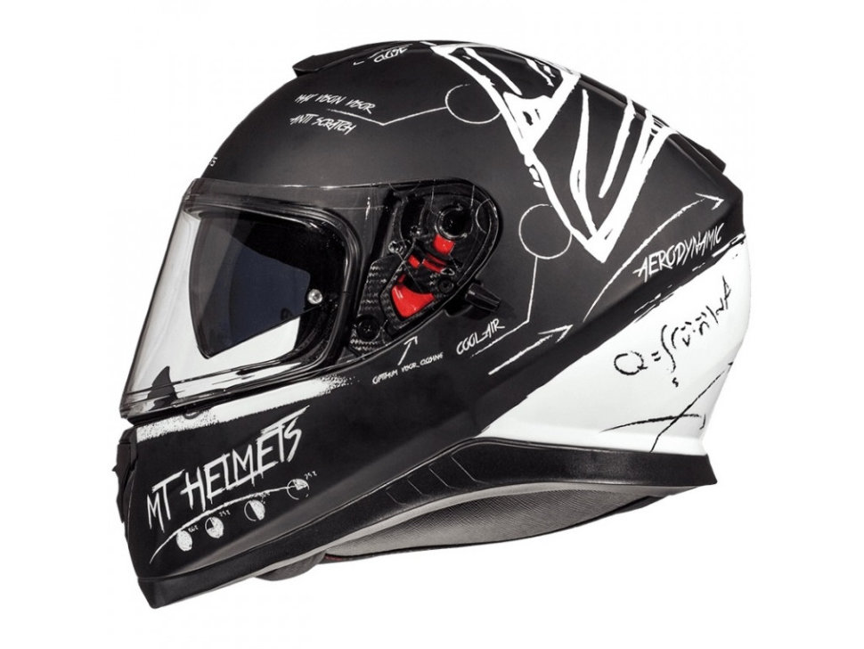 Мотошлем MT Helmets Thunder 3 SV Board Black/White