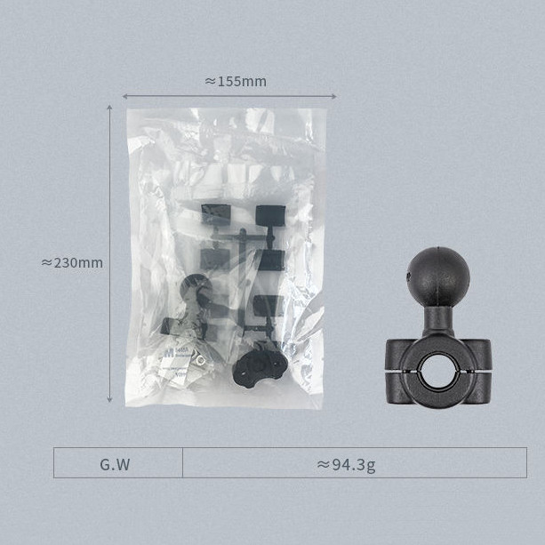 Крепление на узкую трубу/зеркало 9-16 мм OsoPro Mounts (RAM совместимо) (XK080)