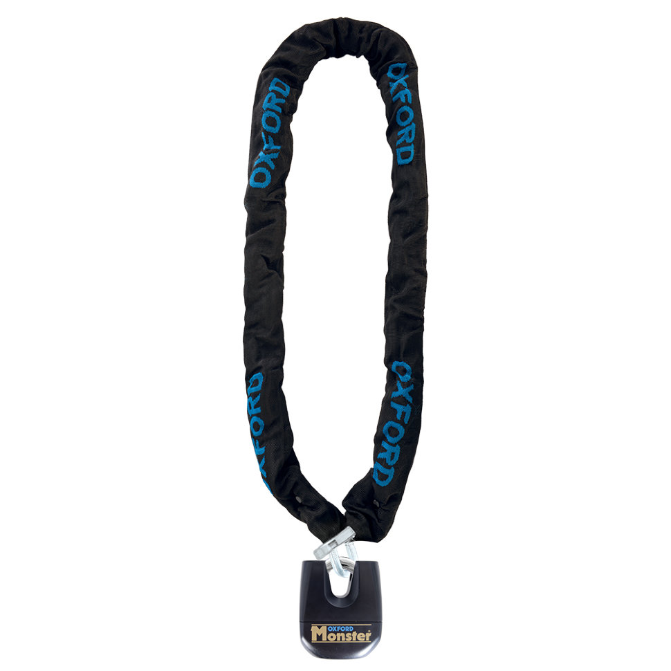 Противоугонная цепь с замком Oxford Monster Lock&12mmSq Chain 1.2m (LK801)