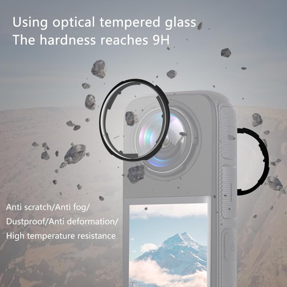 Сменная защита линз MSCAM для Insta360 X4 (пластик)