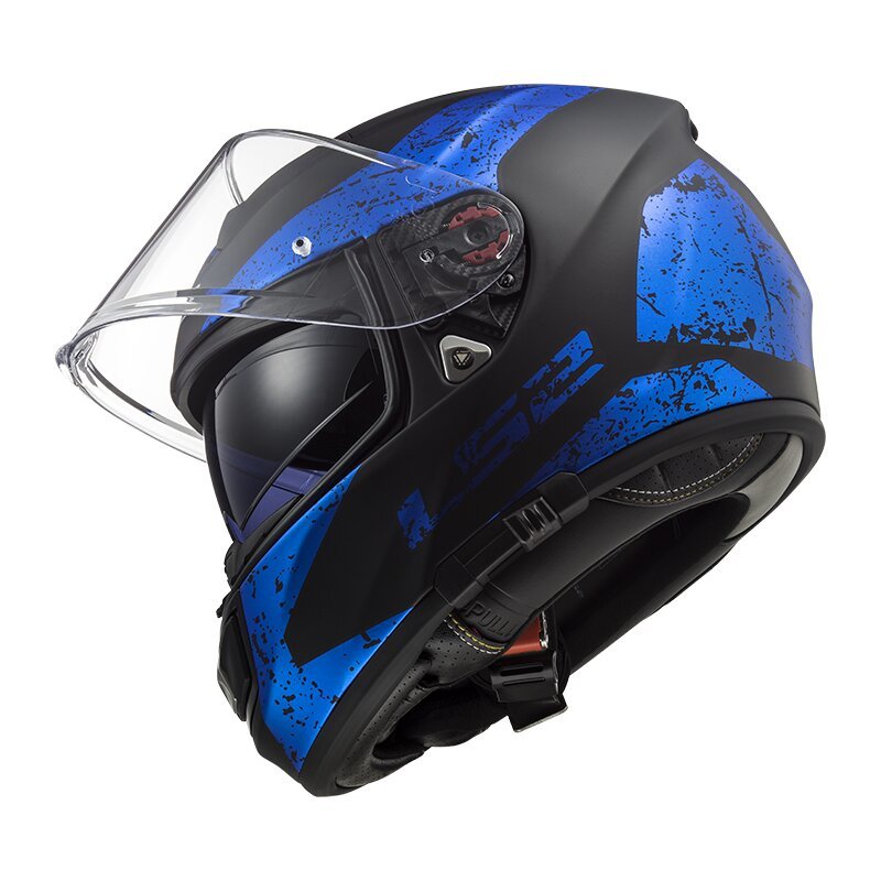 Мотошлем LS2 FF397 Vector FT2 Sign Matt Black/Blue