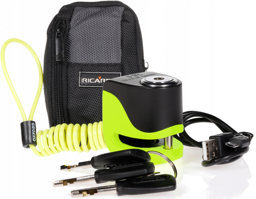 Мотозамок с сигнализацией Kovix KS6 FG Fluorescent Green (KS6 FG)