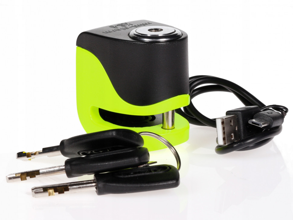 Мотозамок с сигнализацией Kovix KS6 FG Fluorescent Green (KS6 FG)