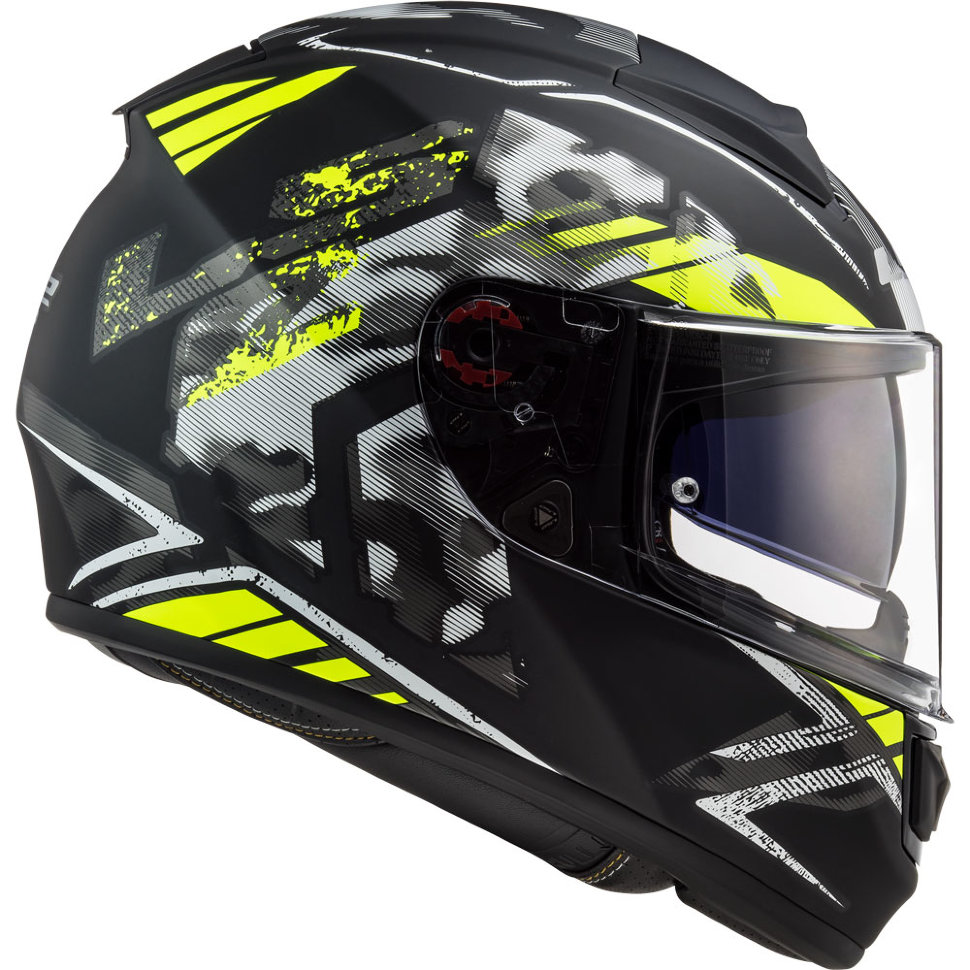 Мотошлем LS2 FF397 Stencil Black/Yellow