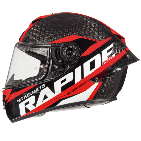 Мотошлем MT Helmets Rapide Pro Carbon Grey /Red /White