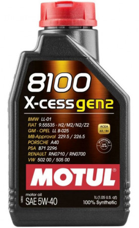 Моторное масло Motul 8100 X-Cess Gen2 SAE 5W-40 1л (368201)