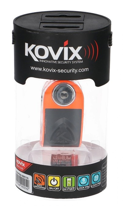Мотозамок с сигнализацией Kovix KD6 FO Fluorescent Orange (KD6 FO)