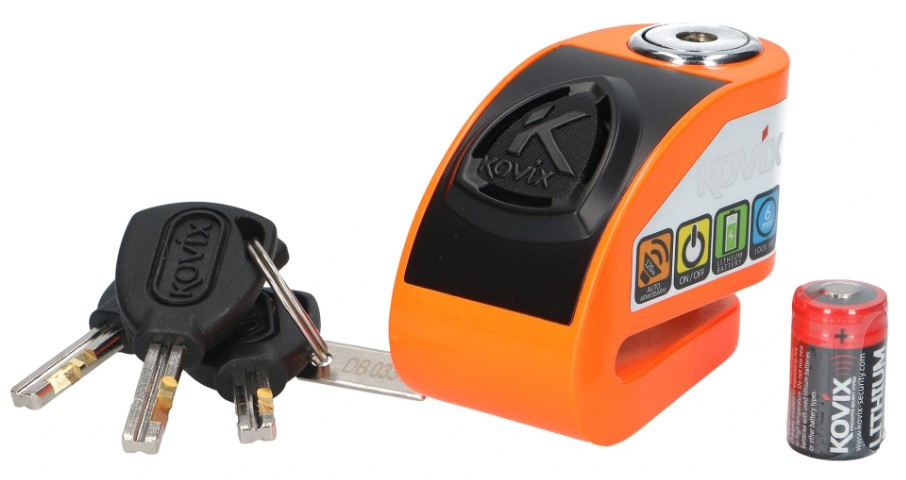 Мотозамок с сигнализацией Kovix KD6 FO Fluorescent Orange (KD6 FO)