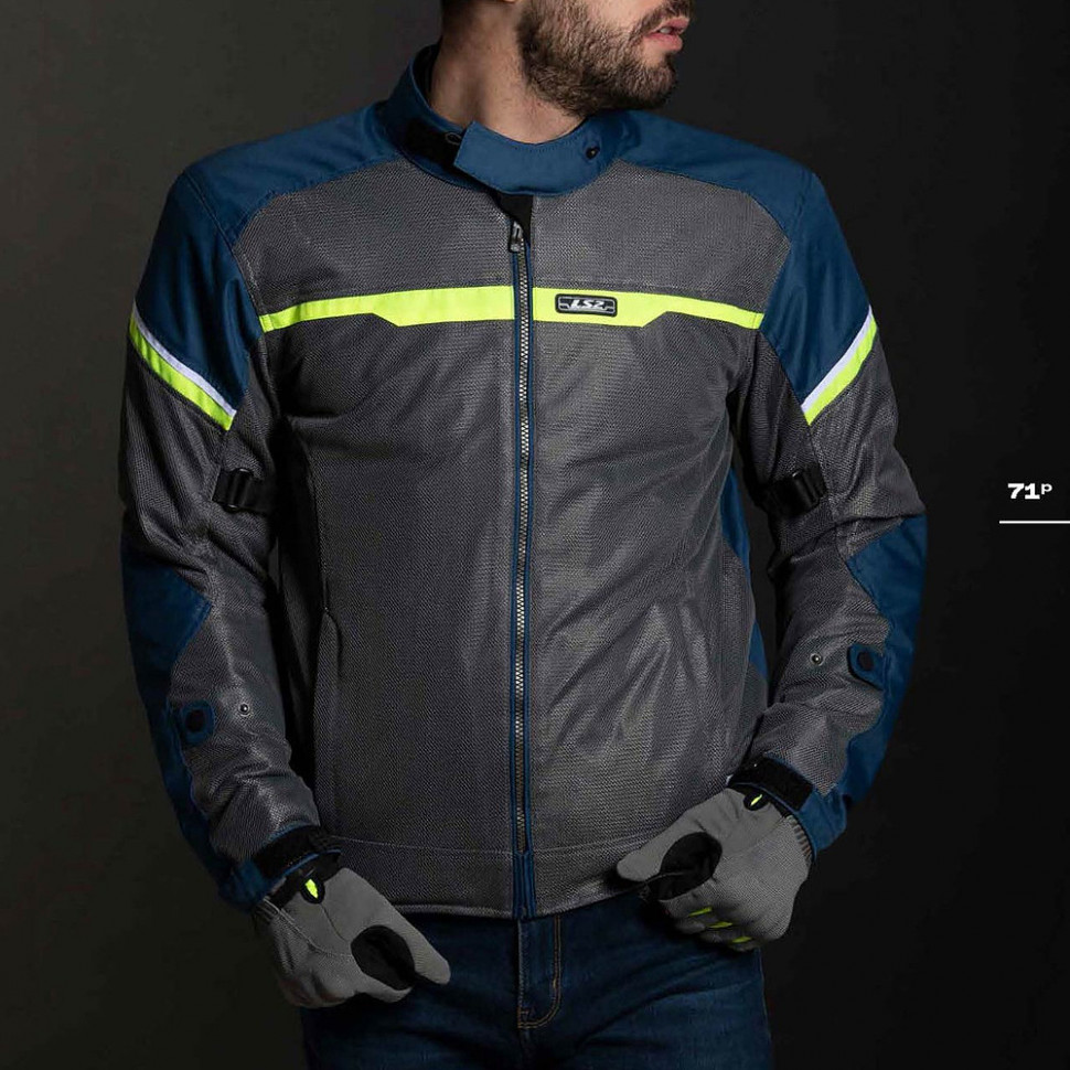 Мотокуртка LS2 Riva Man Jacket Blue/Dark Grey/H-V Yellow
