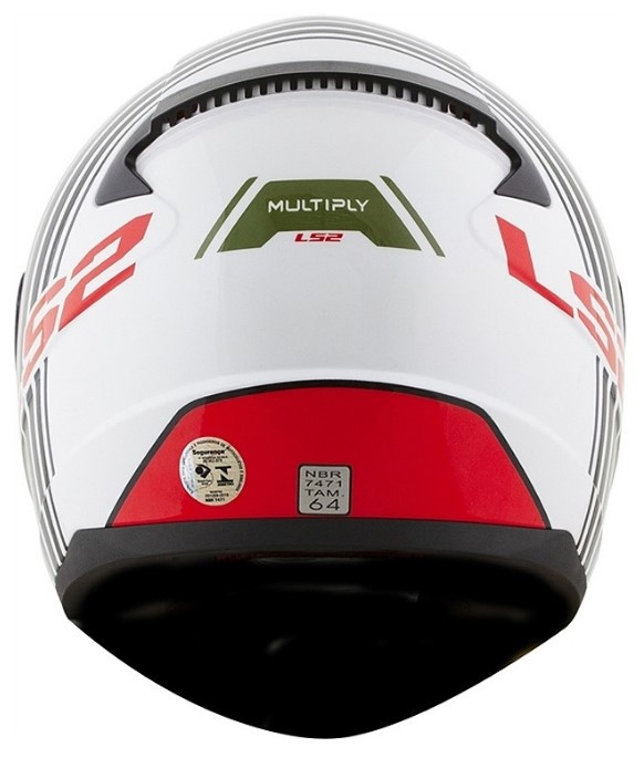 Мотошлем LS2 FF353 Rapid Multiply White/Green/Red