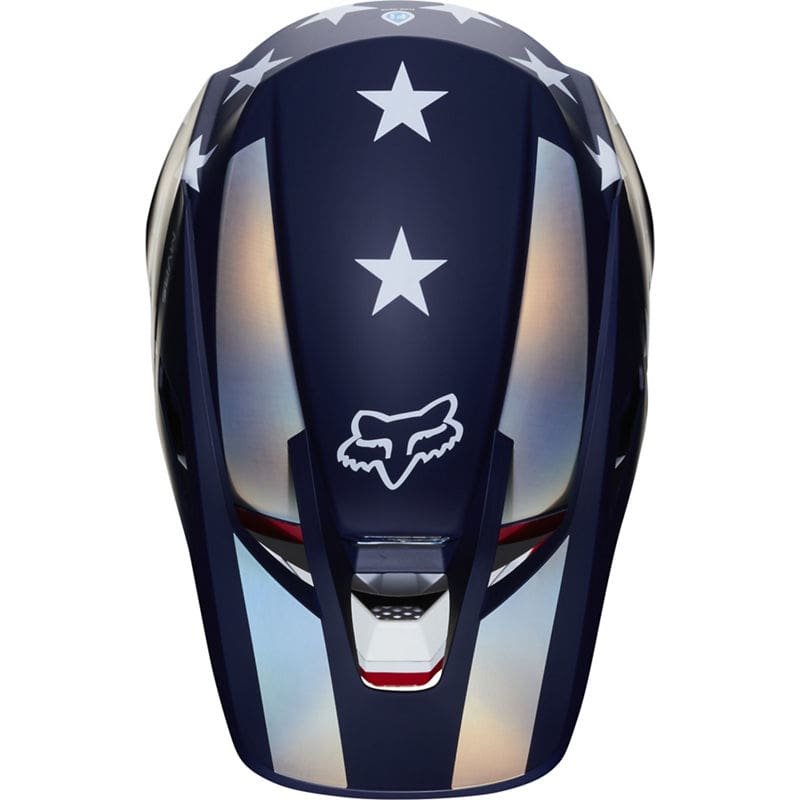 Мотошлем Fox V3 Prey Helmet White/Red/Blue