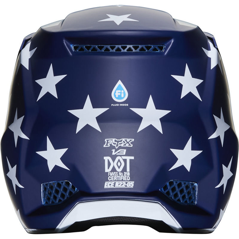 Мотошлем Fox V3 Prey Helmet White/Red/Blue