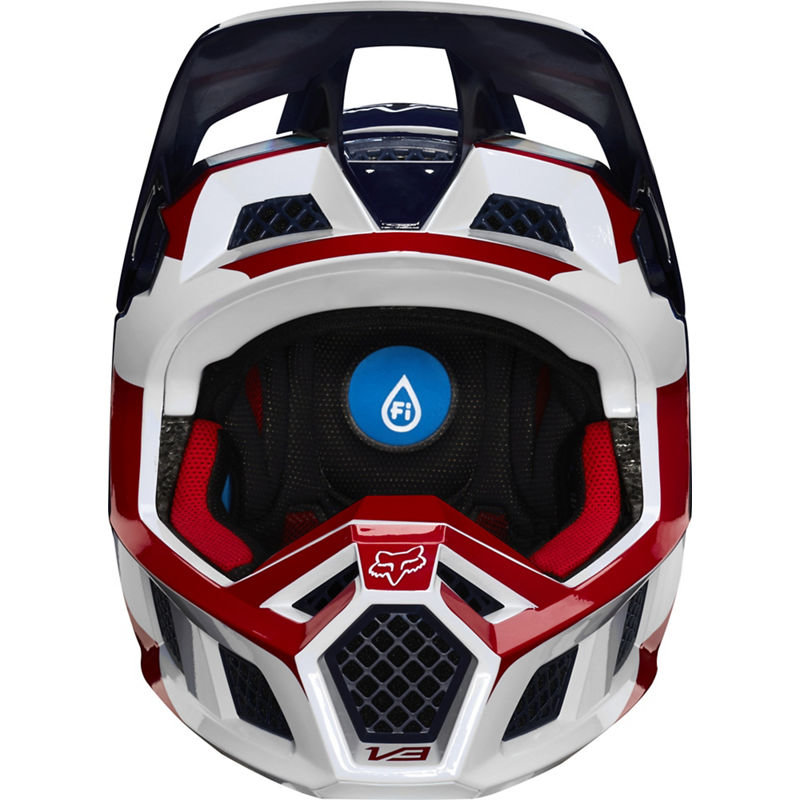 Мотошлем Fox V3 Prey Helmet White/Red/Blue
