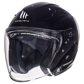 Мотошлем MT Helmets Jet Avenue SV Solid Black Gloss