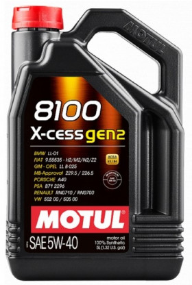 Моторное масло Motul 8100 X-Cess Gen2 SAE 5W-40 5л (368206)