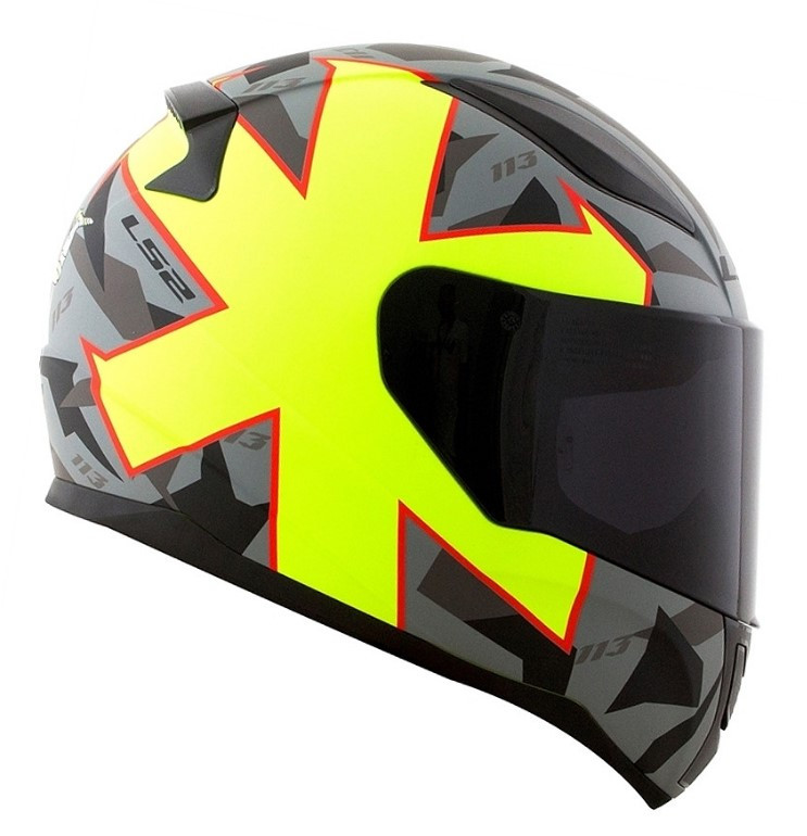 Мотошлем LS2 FF353 Rapid Paschoalin Matte Grey/Hi-Vis Yellow