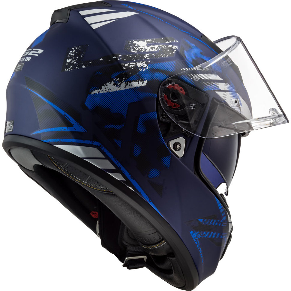 Мотошлем LS2 FF397 Stencil Matt Blue