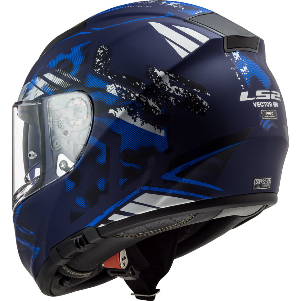 Мотошлем LS2 FF397 Stencil Matt Blue