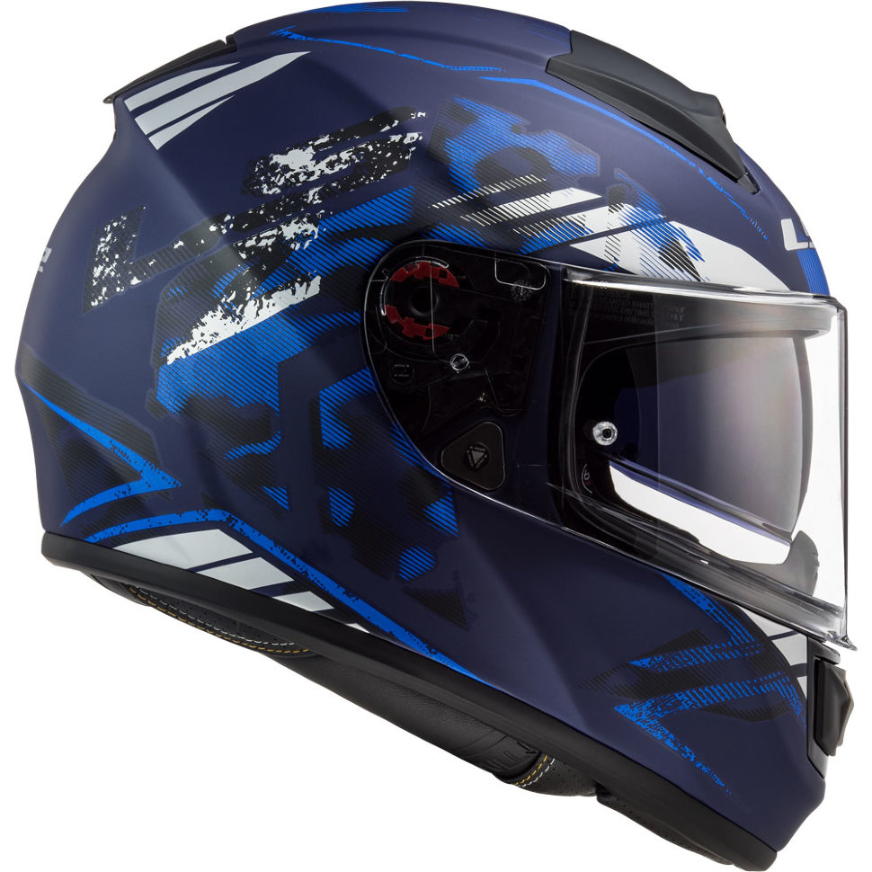 Мотошлем LS2 FF397 Stencil Matt Blue