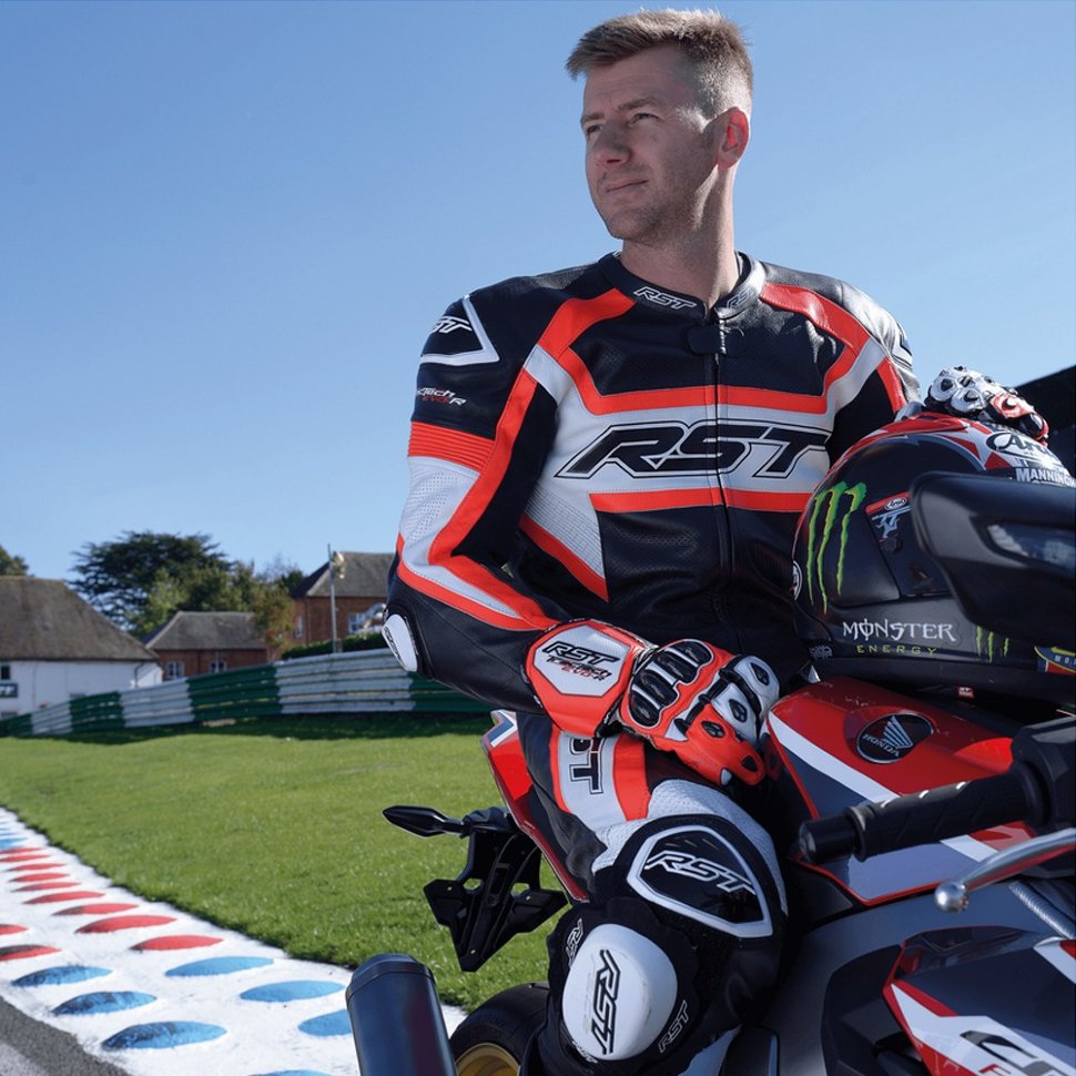 Мотокомбинезон RST 2054 Tractech Evo R CE Mens Leather Suit Black/White