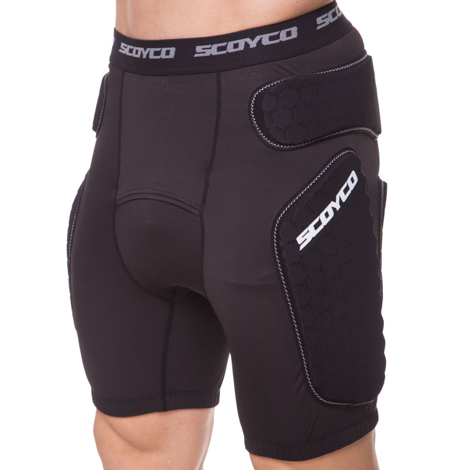 Мотошорты с защитой Scoyco PM01 Black