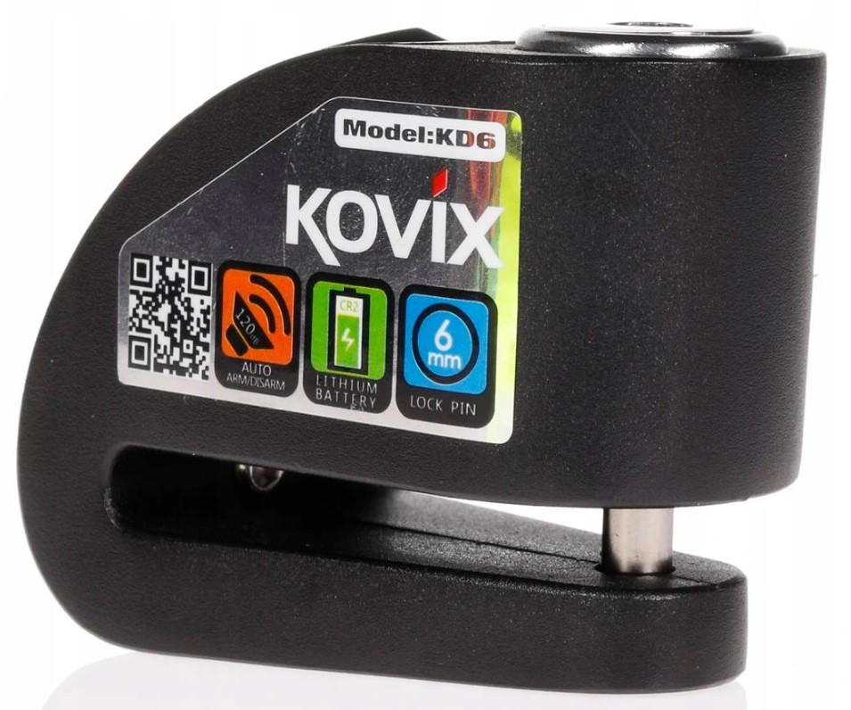 Мотозамок с сигнализацией Kovix KD6 BK Black (KD6 BK)