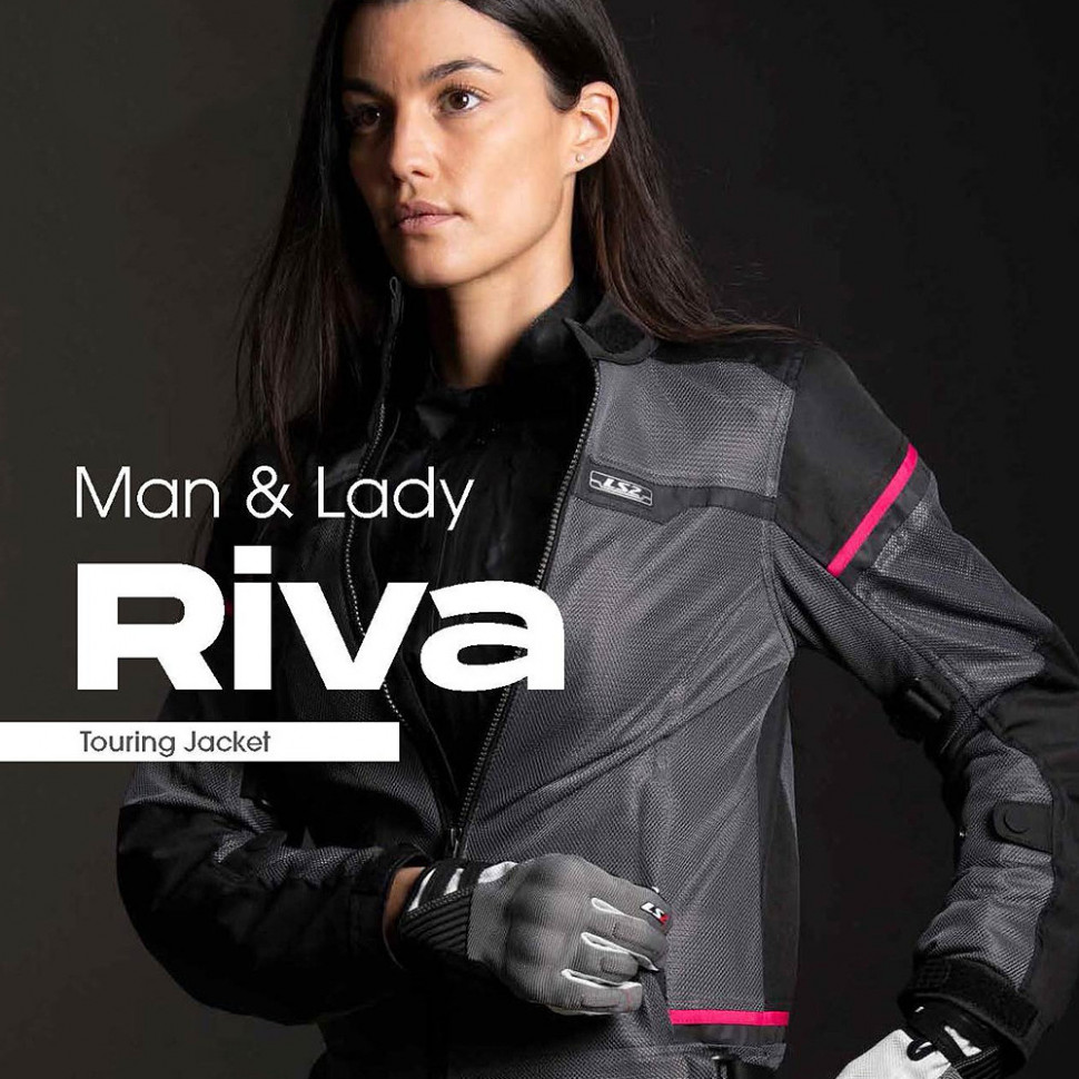 Мотокуртка женская LS2 Riva Lady Jacket Black/Dark Grey/Pink