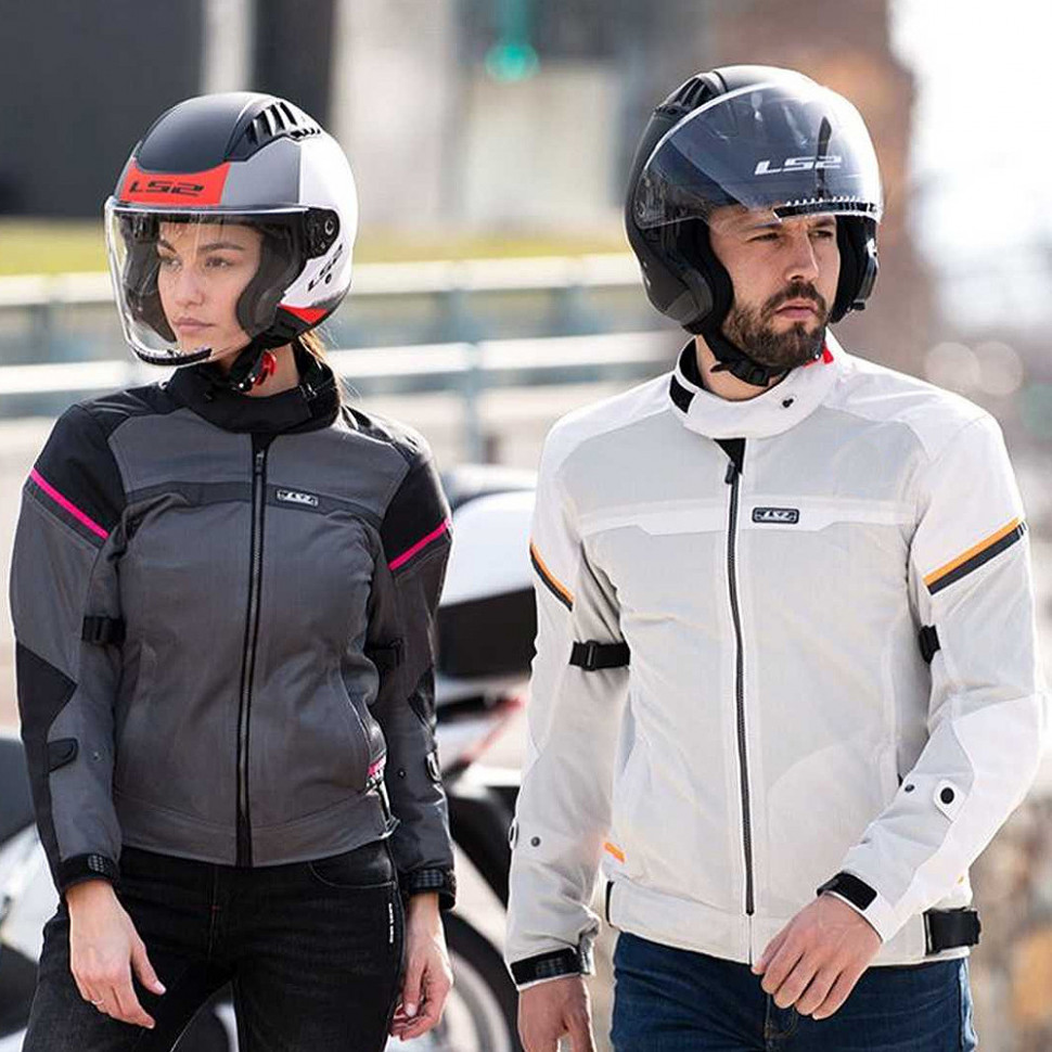 Мотокуртка женская LS2 Riva Lady Jacket Black/Dark Grey/Pink