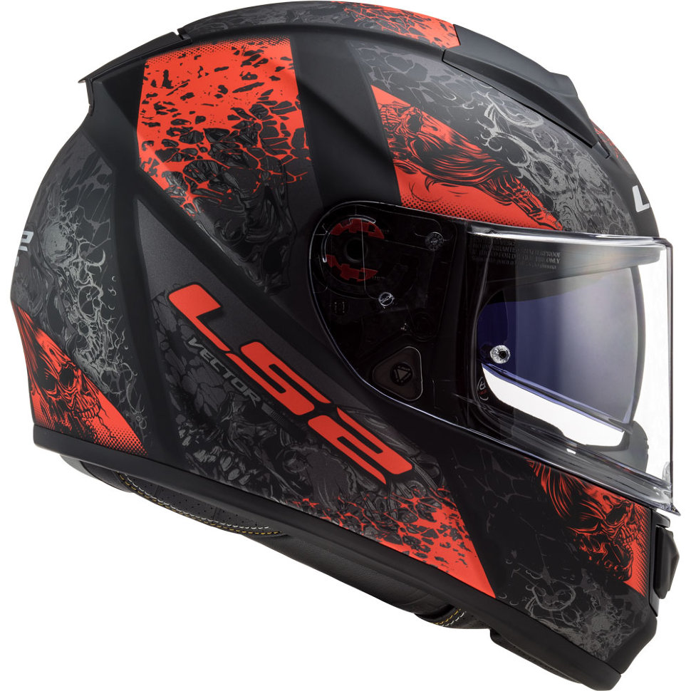 Мотошлем LS2 FF397 Swipe Matt Black/Red