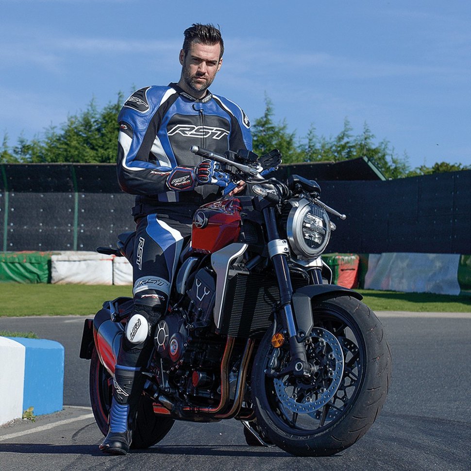 Мотокуртка мужская RST 2051 Tractech Evo III CE Mens Leather Jacket Black/White