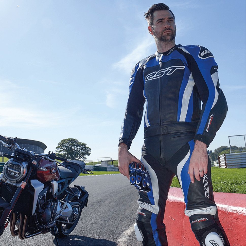 Мотокуртка мужская RST 2051 Tractech Evo III CE Mens Leather Jacket Black/White