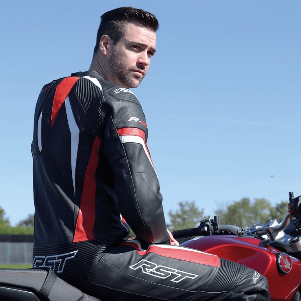 Мотокомбинезон RST 2068 R-18 CE Mens Leather Suit Black/White