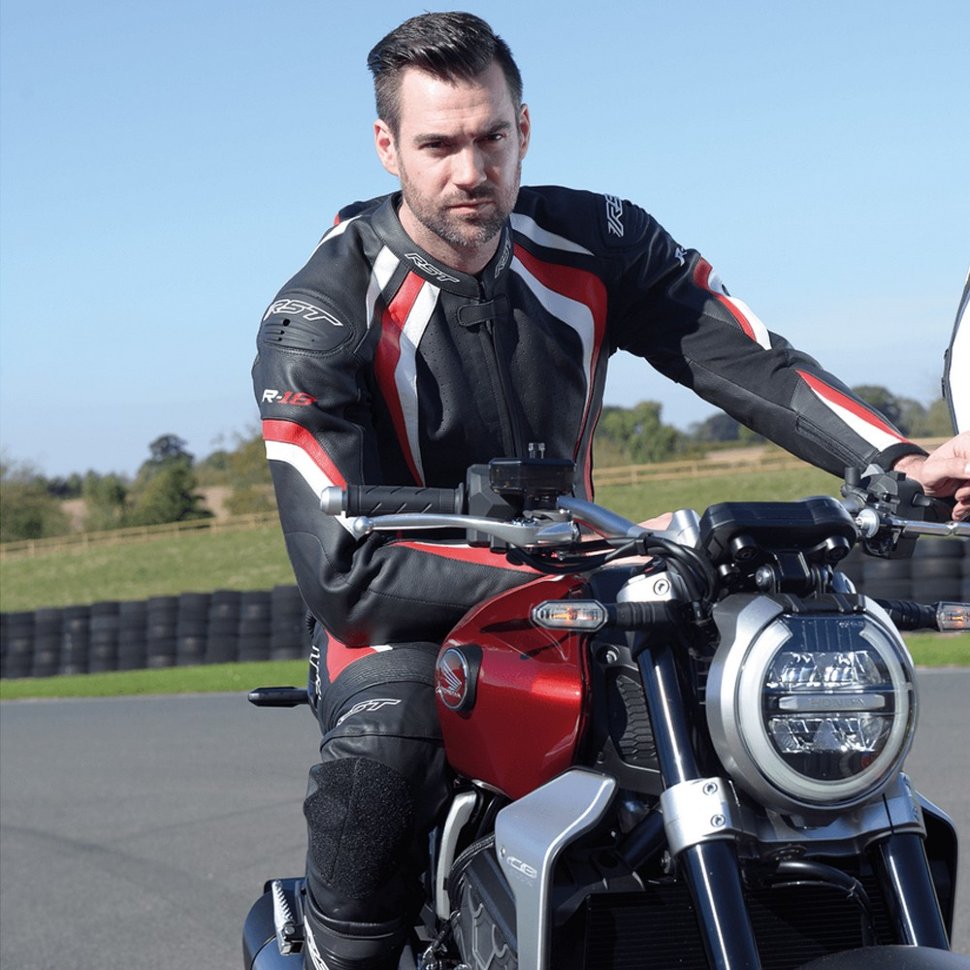 Мотокомбинезон RST 2068 R-18 CE Mens Leather Suit Black/White