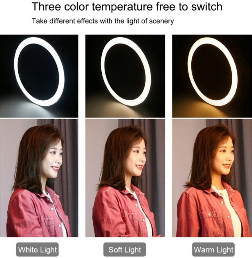 Кольцевой свет со стойкой Puluz PKT3035 Ring Light 26 см. 20W (57784)