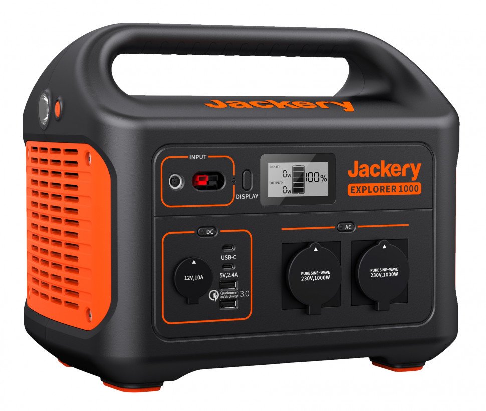Солнечный генератор Jackery Solar Generator 1000 (Explorer 1000 + 2хSolarsaga 100W) (1002 Вт·ч / 1000 Вт)