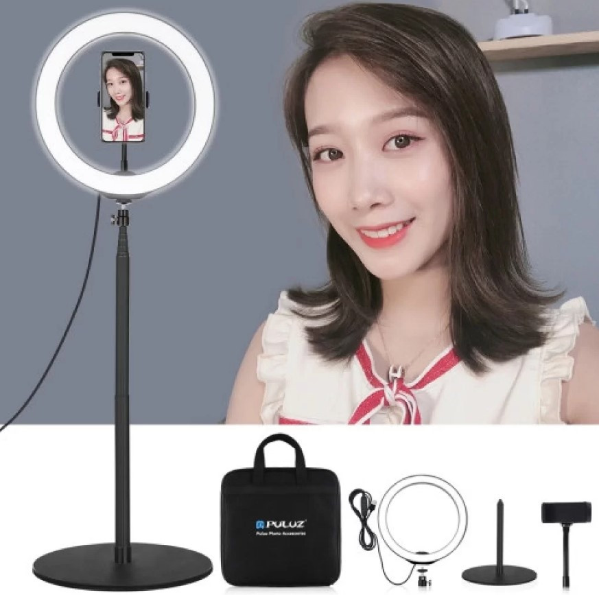 Кольцевой свет со стойкой Puluz PKT3039 Ring Light 26 см. 20W (58095)