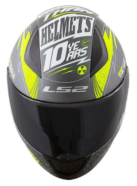 Мотошлем LS2 FF353 Rapid Thunder Matt Titanium/Neon Yellow