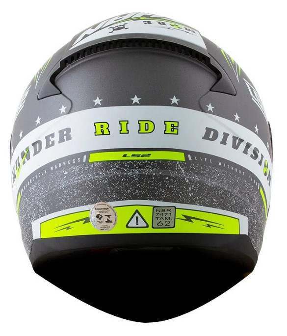 Мотошлем LS2 FF353 Rapid Thunder Matt Titanium/Neon Yellow