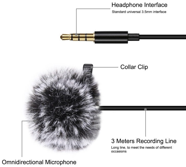 Микрофон петличка Puluz PU3045