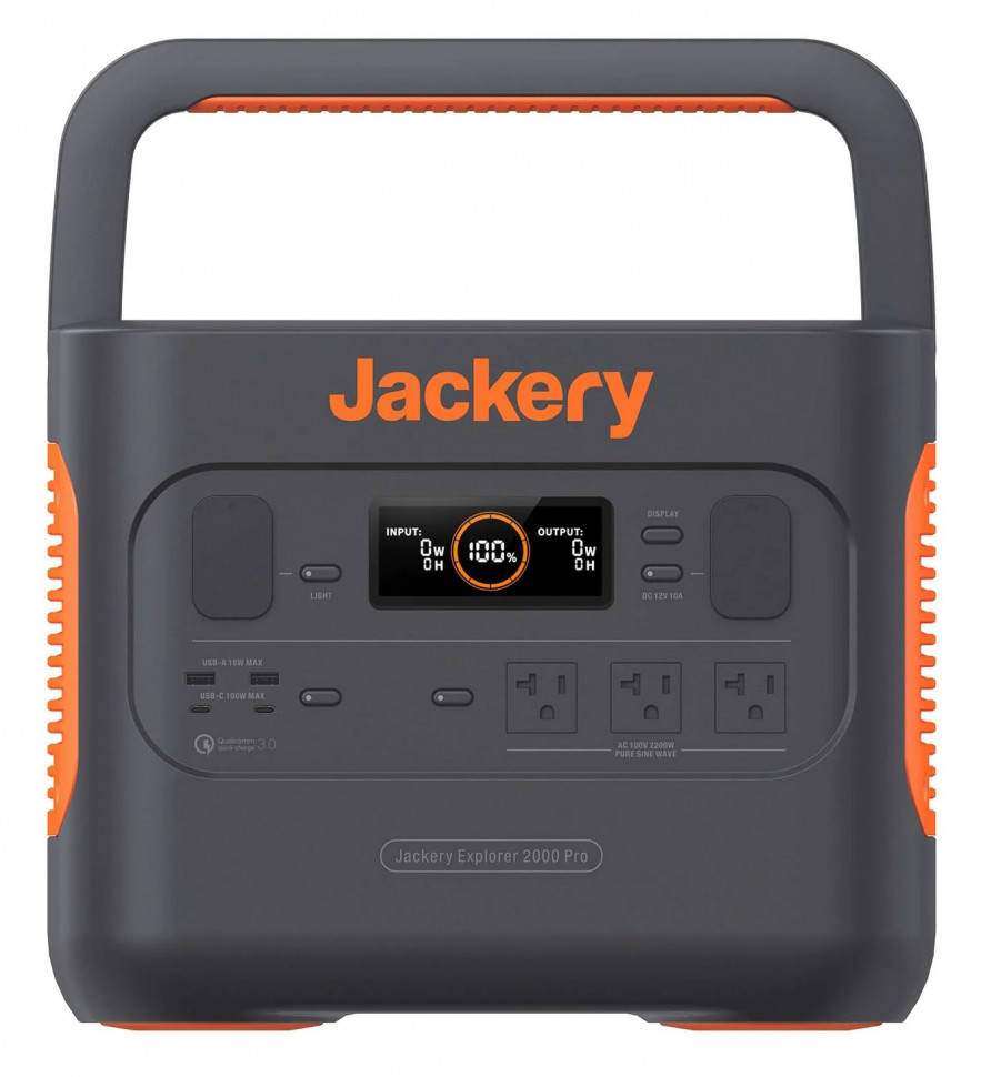 Солнечный генератор Jackery Solar Generator 2000 Pro (Explorer 2000 Pro + 2 Solarsaga 200W) (2160 Вт·ч / 2000 Вт)
