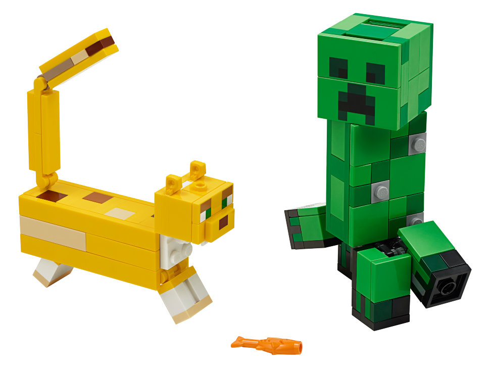 Конструктор Lego Minecraft: большие фигурки Minecraft, Крипер и Оцелот (21156)