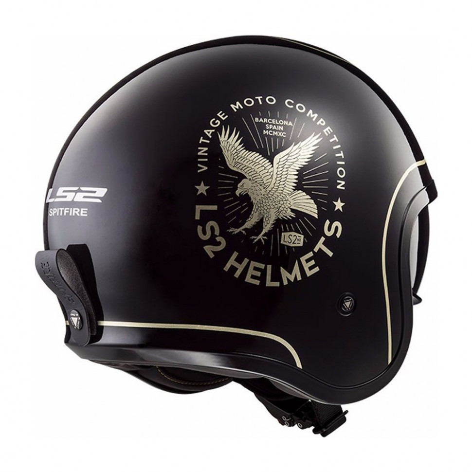 Мотошлем LS2 OF599 Spitfire Flier Black