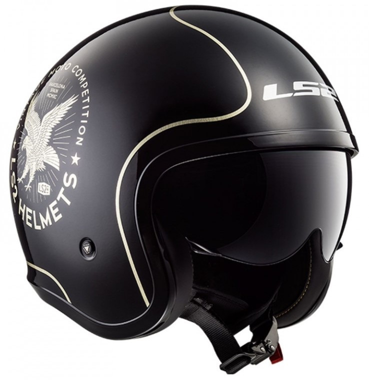 Мотошлем LS2 OF599 Spitfire Flier Black