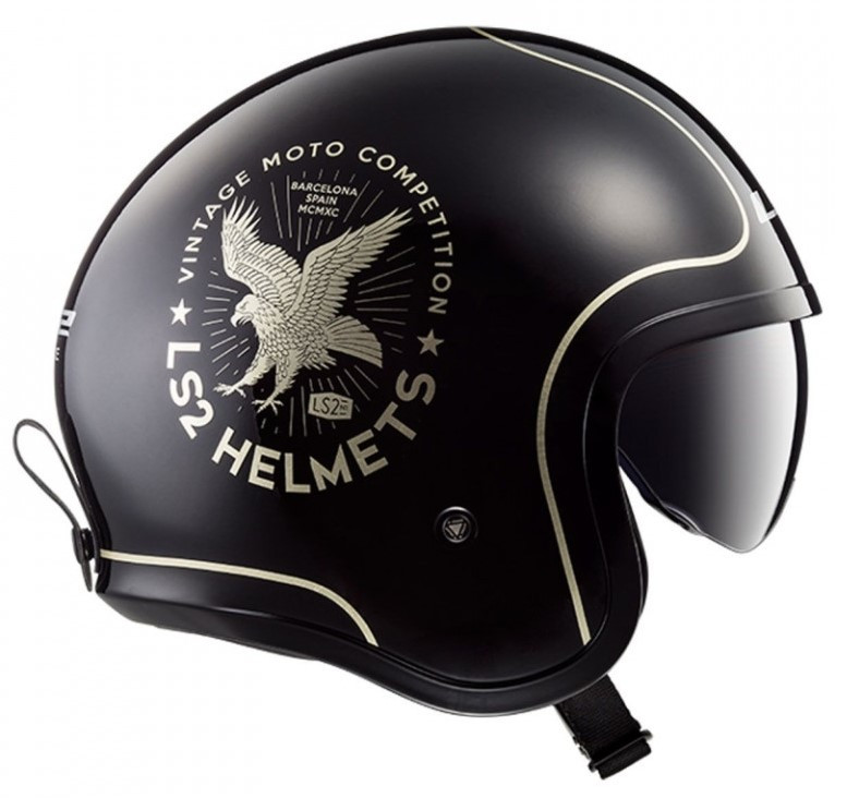 Мотошлем LS2 OF599 Spitfire Flier Black